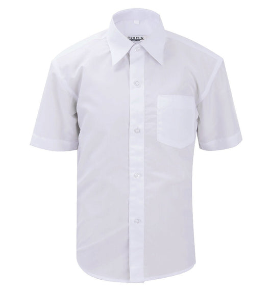 White short sleeve shirt for boy BMA10023