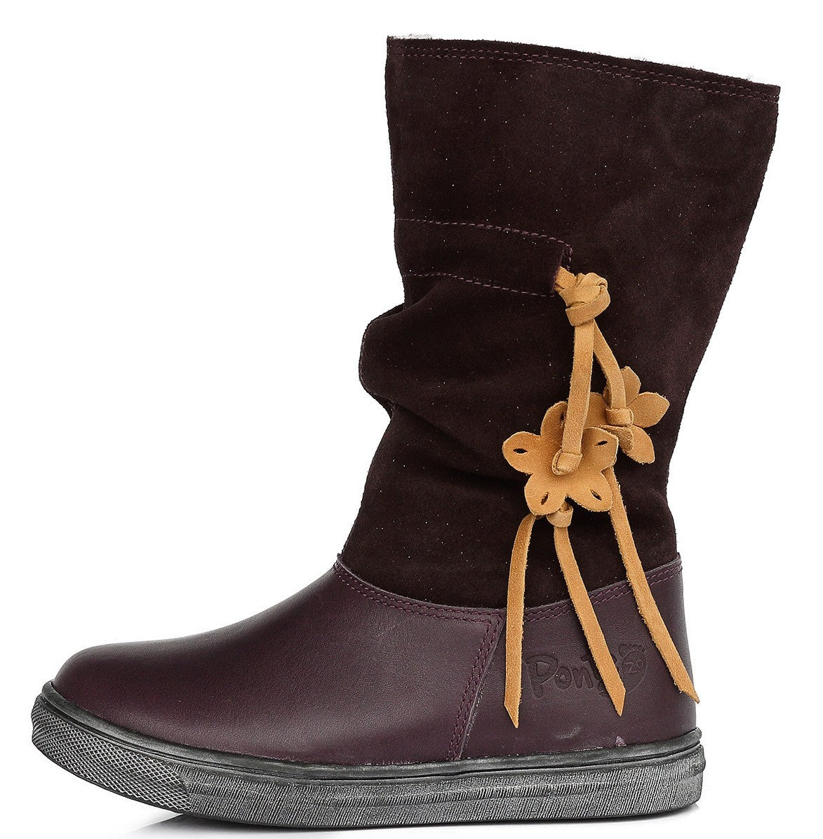 Ponte20 batai mergaitėms – su dirbtiniu kailio pamušalu, su lipdukais, itin lengvi