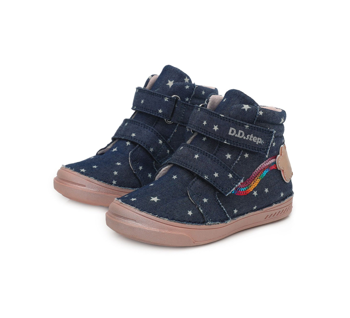 D.D.Step batai mėlyna mergaitėms rudeniui ir pavasariui – su lipdukais
