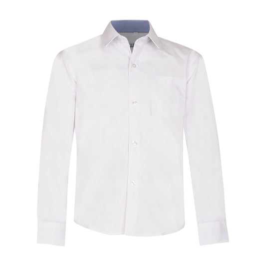 White shirt with long sleeves NORMAL 122-158 d.
