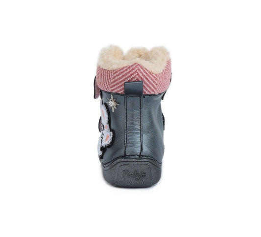 Ponte20 batai juoda mergaitėms – su dirbtiniu kailio pamušalu, itin lengvi