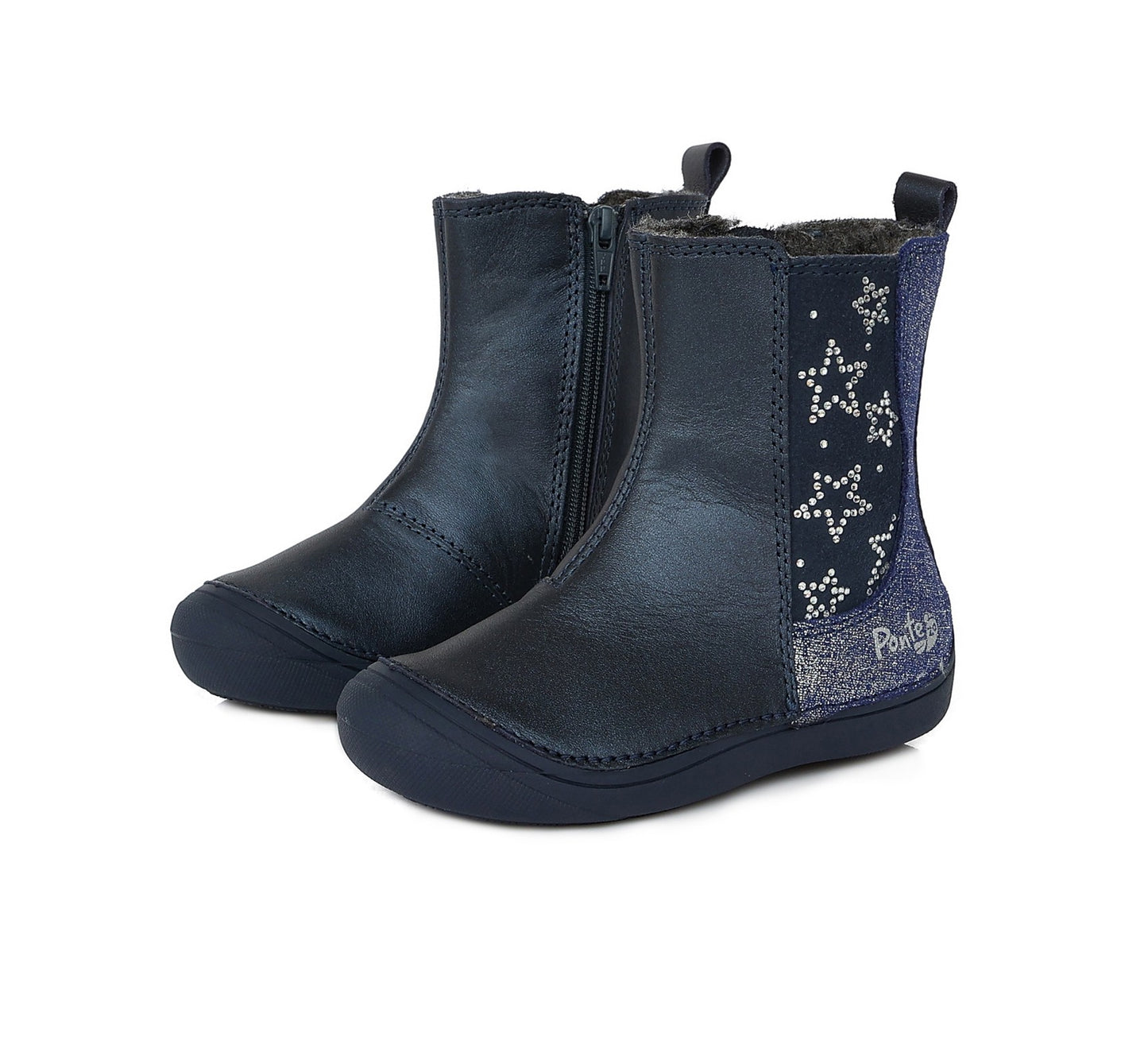 Ponte20 batai mėlyna mergaitėms – su dirbtiniu kailio pamušalu, itin lengvi