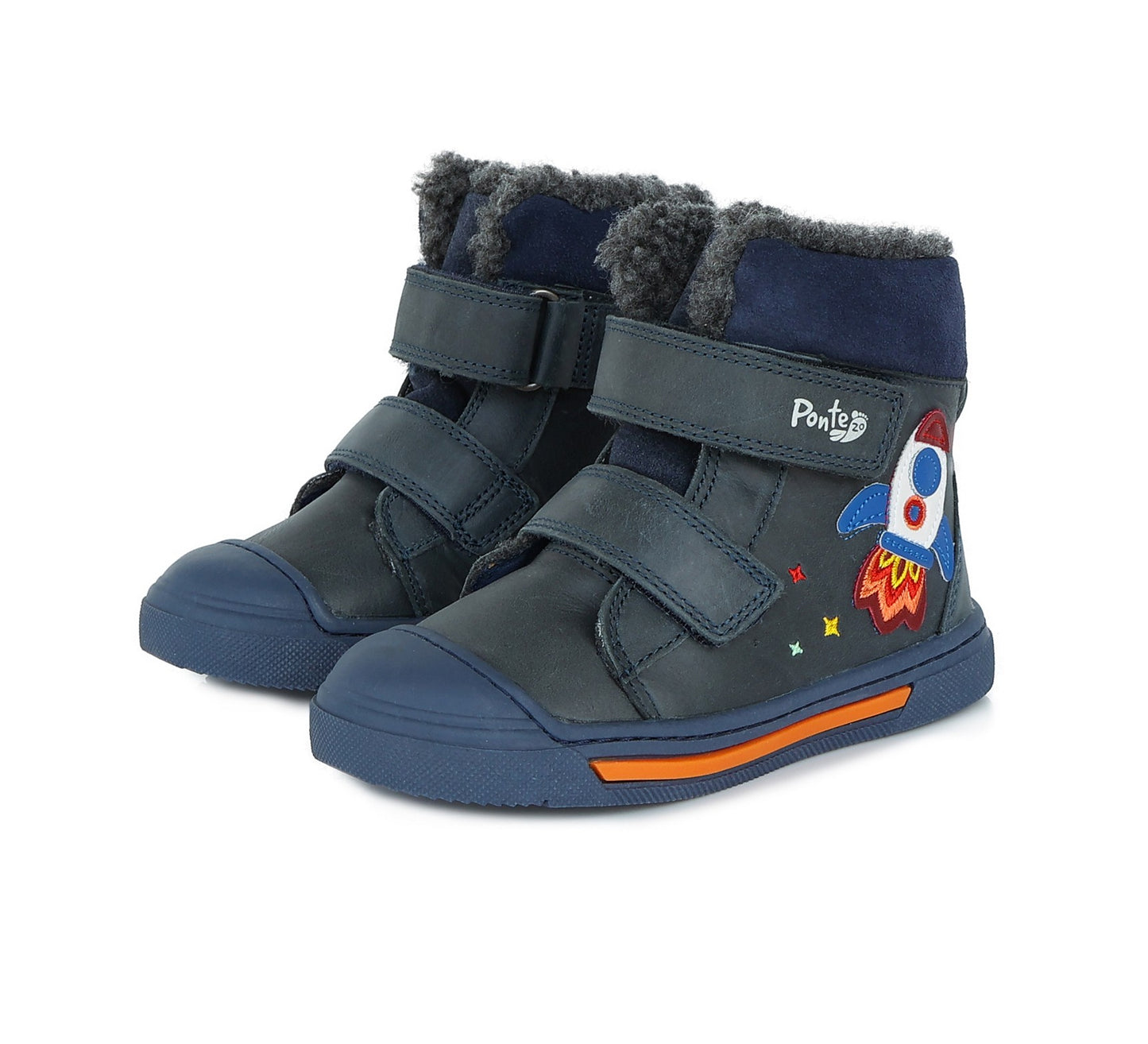 Ponte20 batai mėlyna berniukams – su dirbtiniu kailio pamušalu, itin lengvi