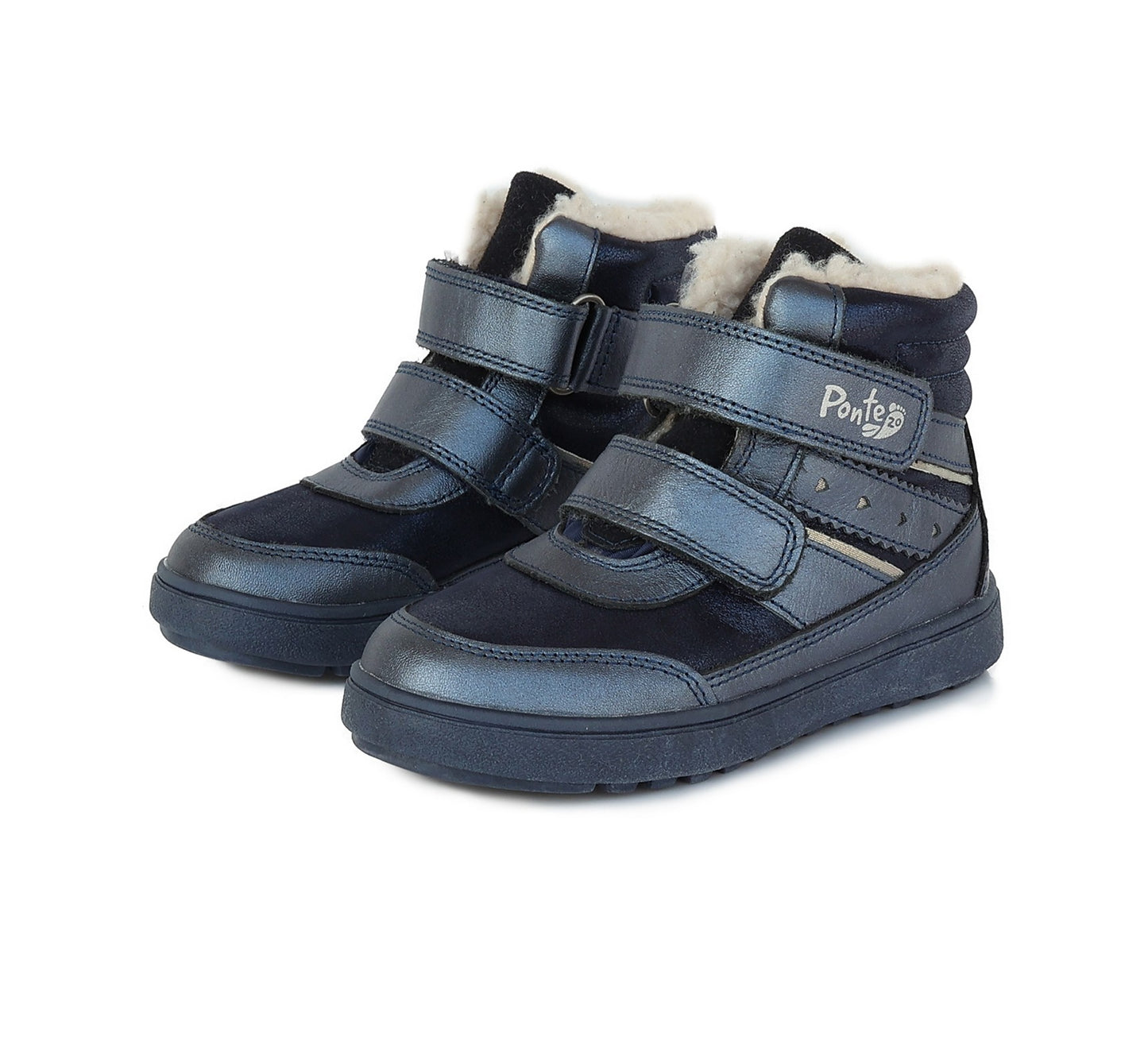 Ponte20 batai mėlyna mergaitėms – su dirbtiniu kailio pamušalu, itin lengvi