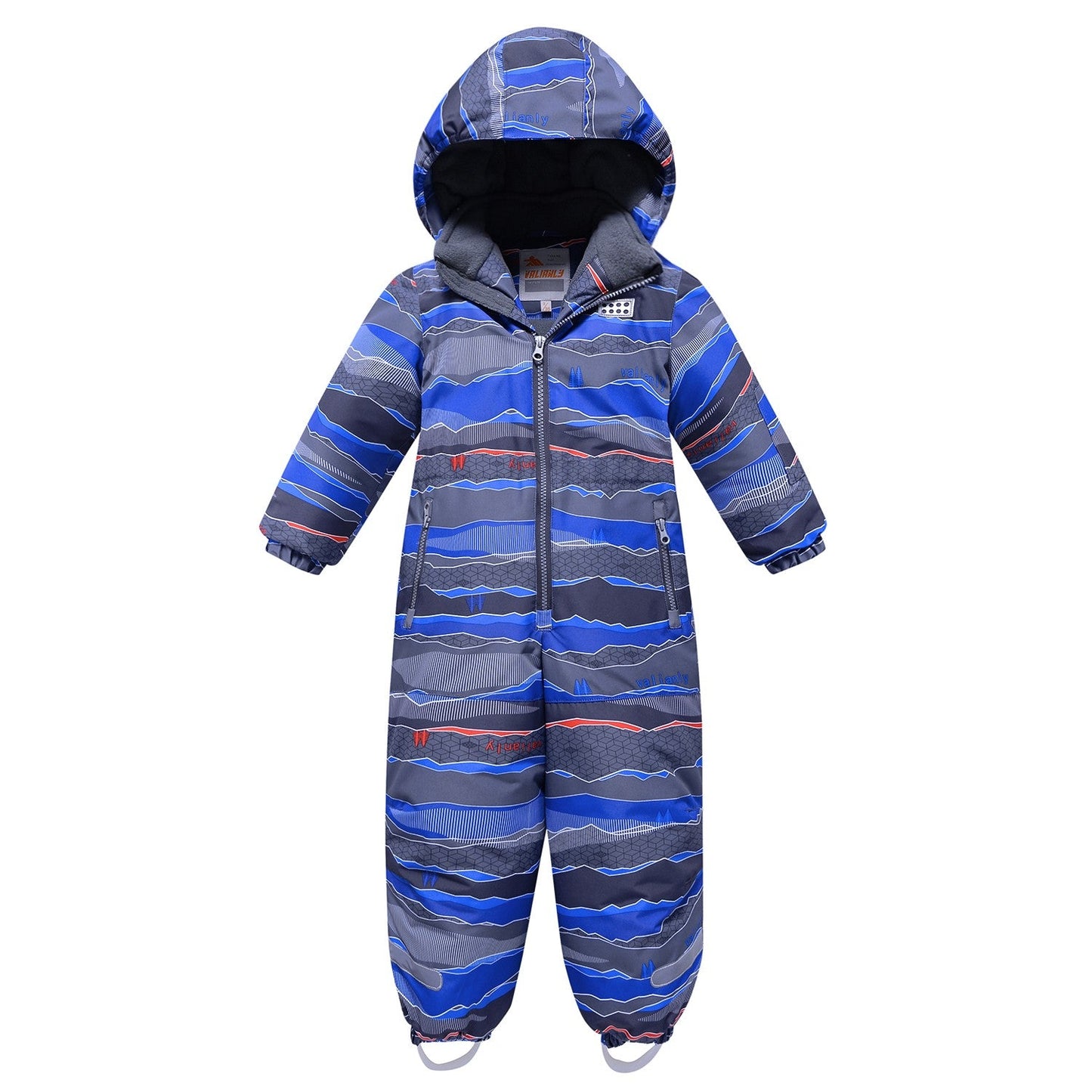 One-piece gray winter jumpsuit VALIANLY 98-128