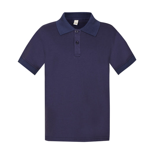 Dark blue POLO shirt with short sleeves 128-152 d.