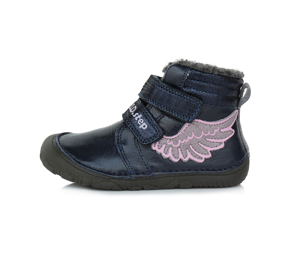 Barefoot D.D.Step batai mergaitėms – su dirbtiniu kailio pamušalu, natūralaus judesio laisvė