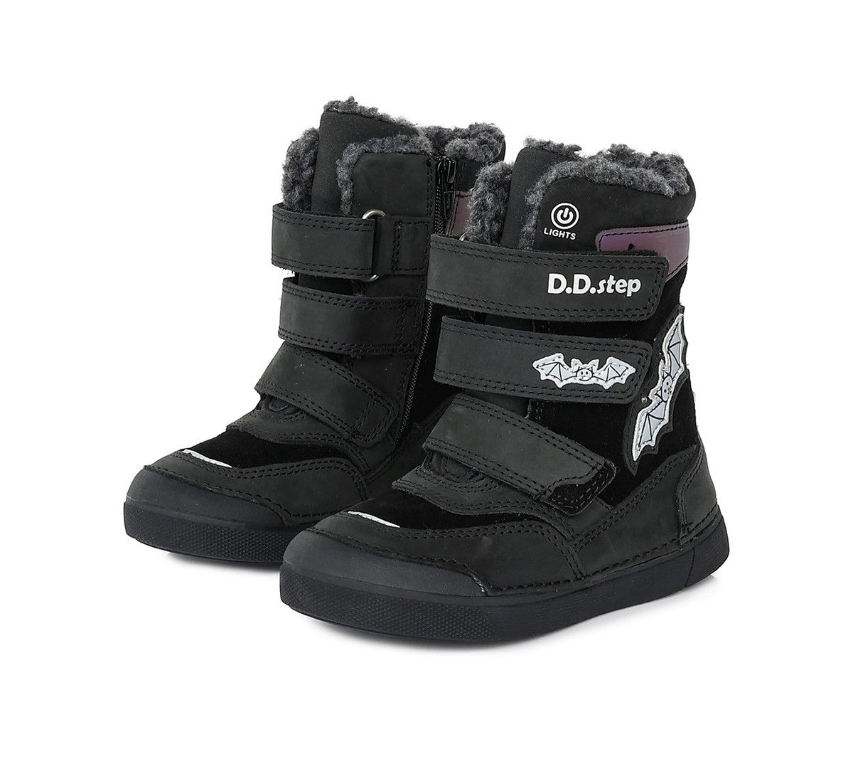 D.D.Step batai berniukams – su dirbtiniu kailio pamušalu, su LED pašvietimu, itin lengvi