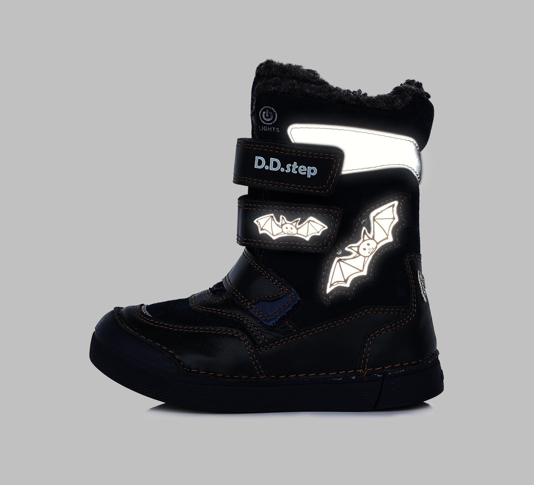 D.D.Step batai berniukams – su vilnos pamušalu, su LED pašvietimu, itin lengvi