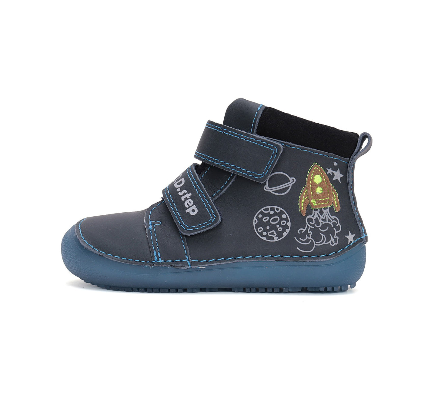 Barefoot D.D.Step batai mėlyna berniukams rudeniui ir pavasariui – natūralaus judesio laisvė