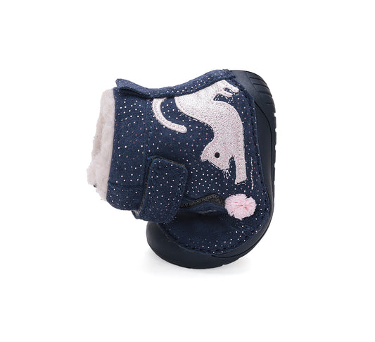 Barefoot D.D.Step batai mergaitėms – su dirbtiniu kailio pamušalu, natūralaus judesio laisvė