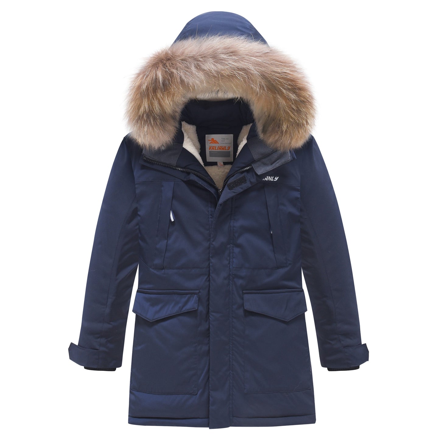 Valianly dark blue winter jacket/coat for boy 9441_116-146