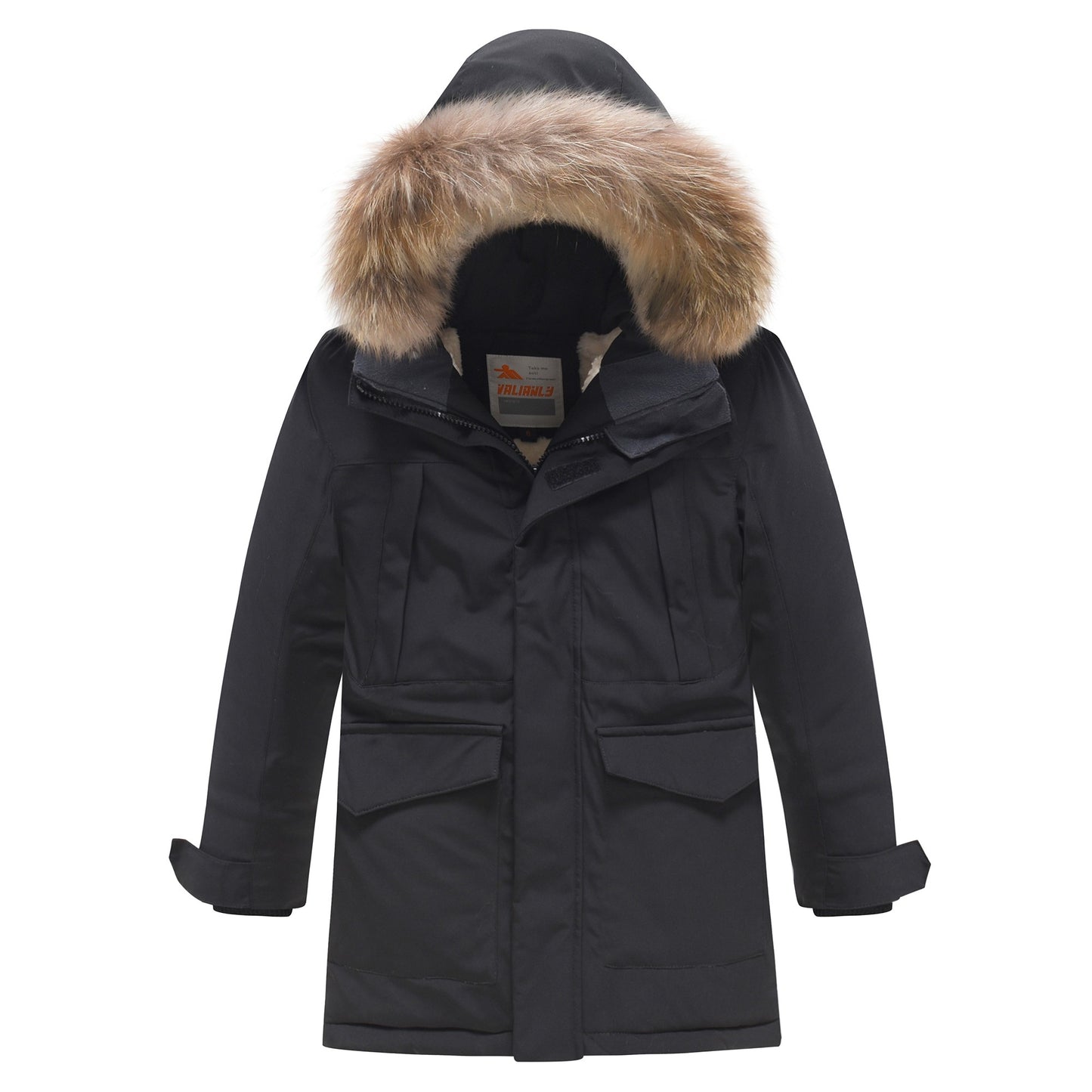 Valianly black winter jacket/coat for boy 9441_116-146