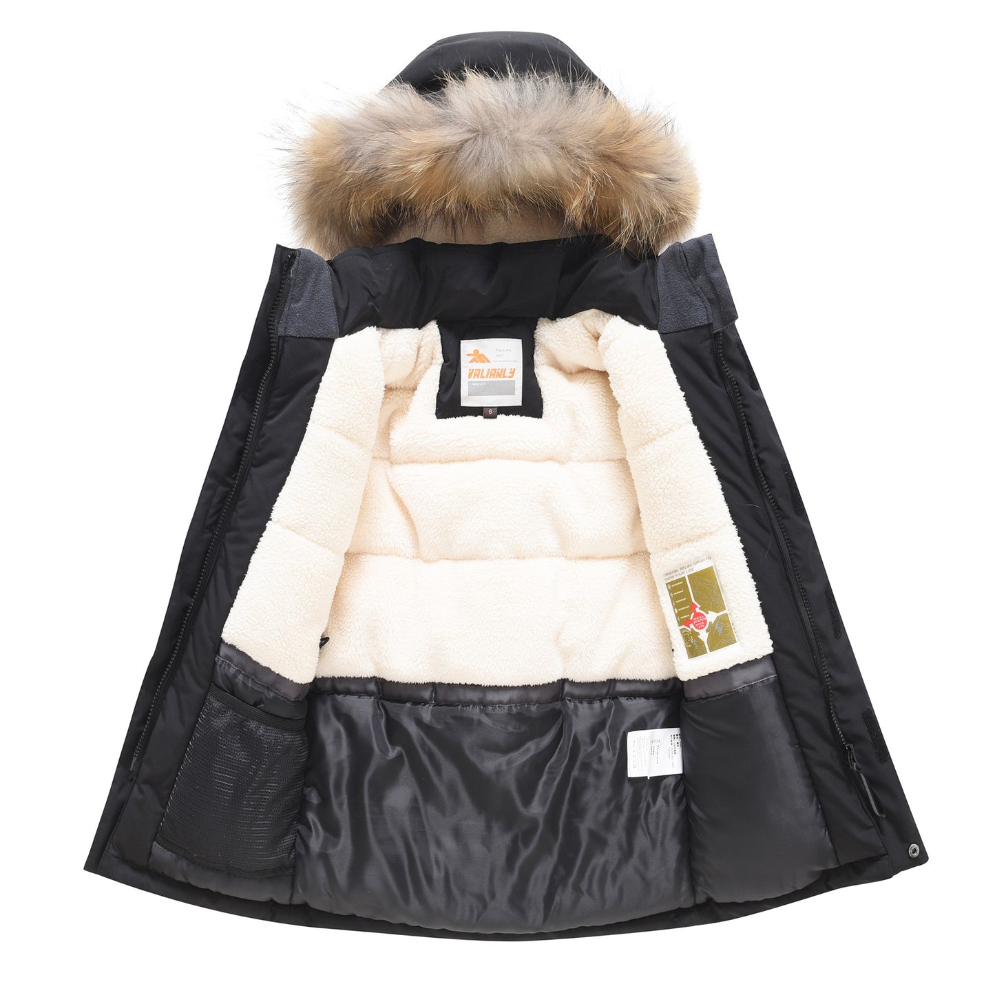 Valianly black winter jacket/coat for boy 9441_116-146