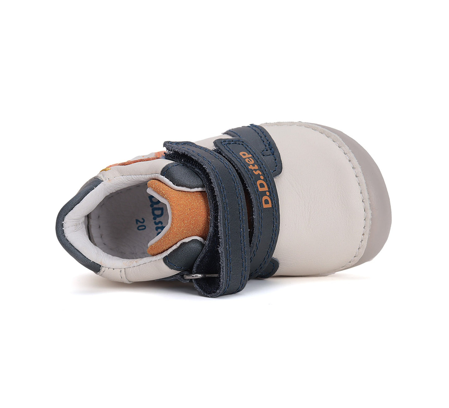 Barefoot D.D.Step batai balta berniukams rudeniui ir pavasariui – natūralaus judesio laisvė