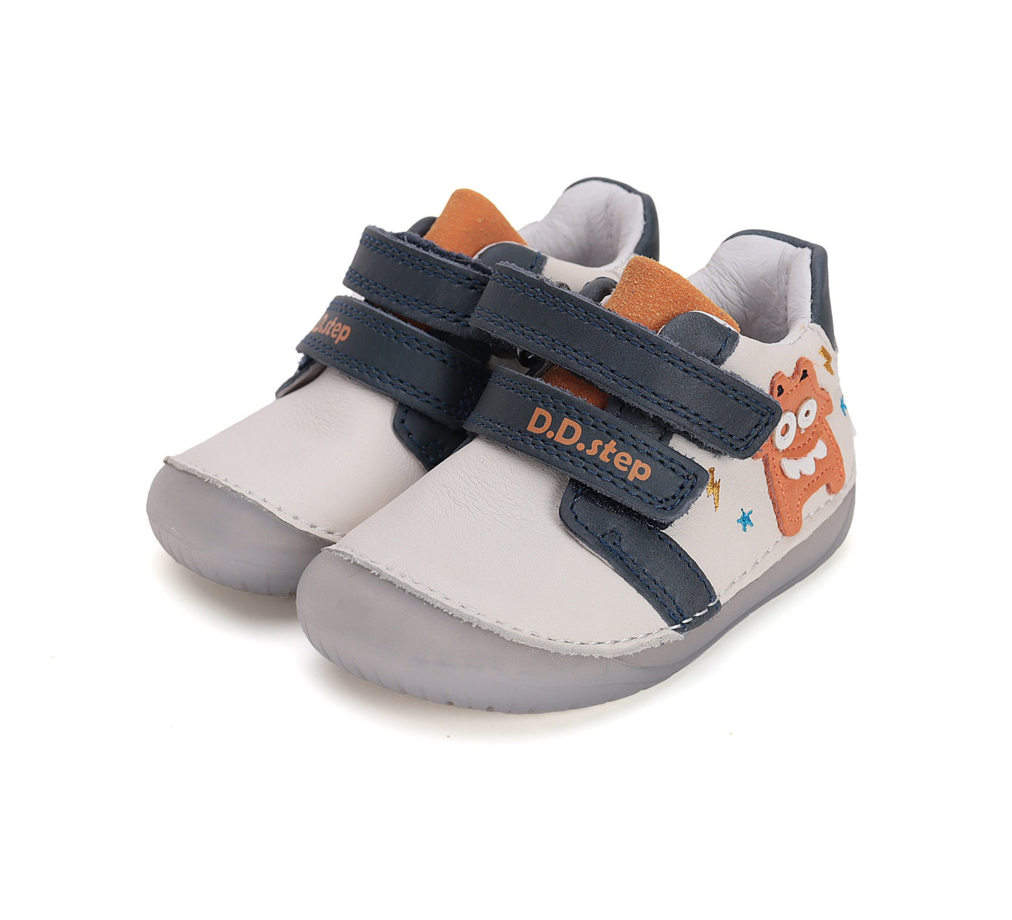 Barefoot D.D.Step batai balta berniukams rudeniui ir pavasariui – natūralaus judesio laisvė