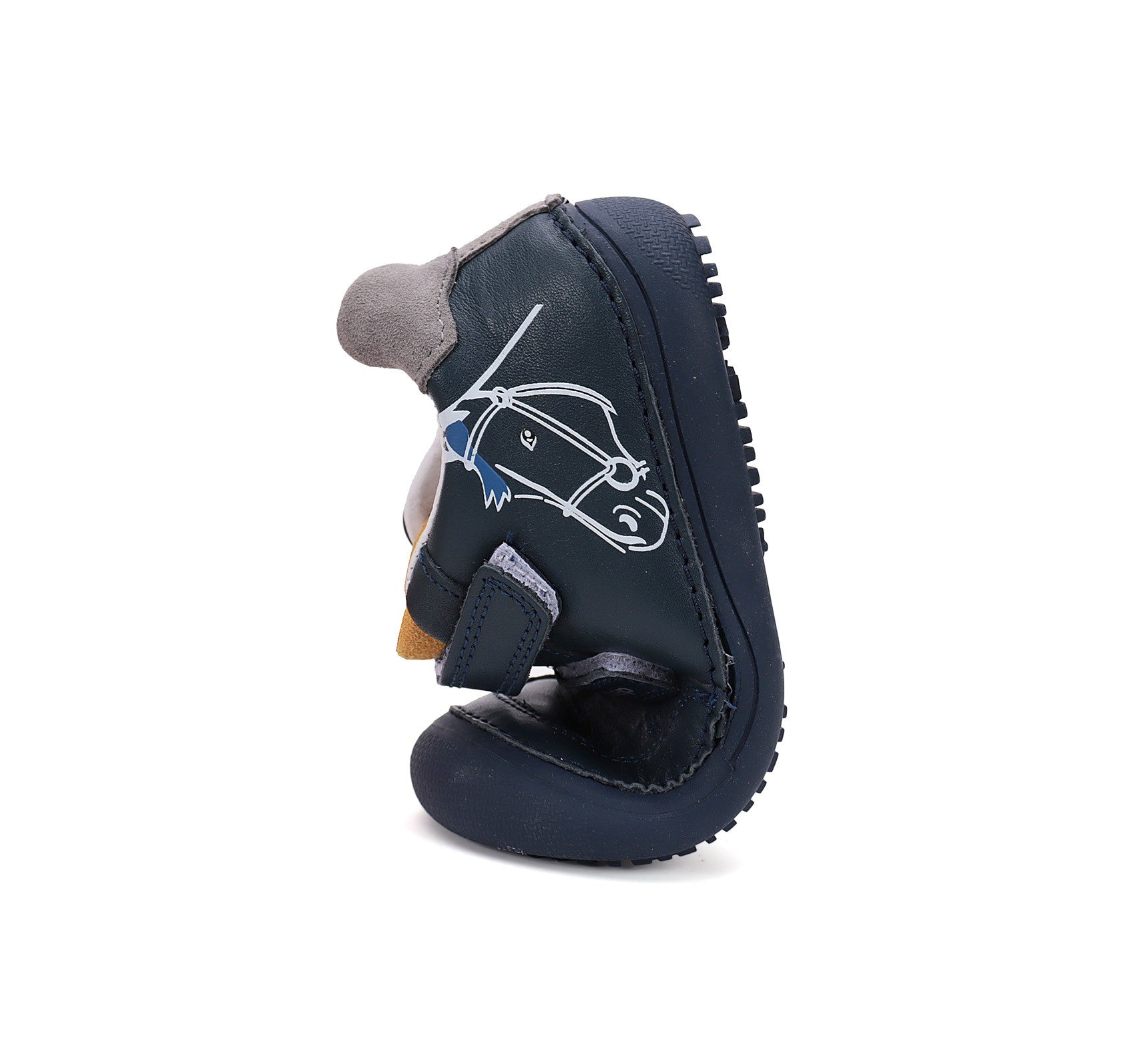 Barefoot D.D.Step batai mėlyna berniukams rudeniui ir pavasariui – natūralaus judesio laisvė