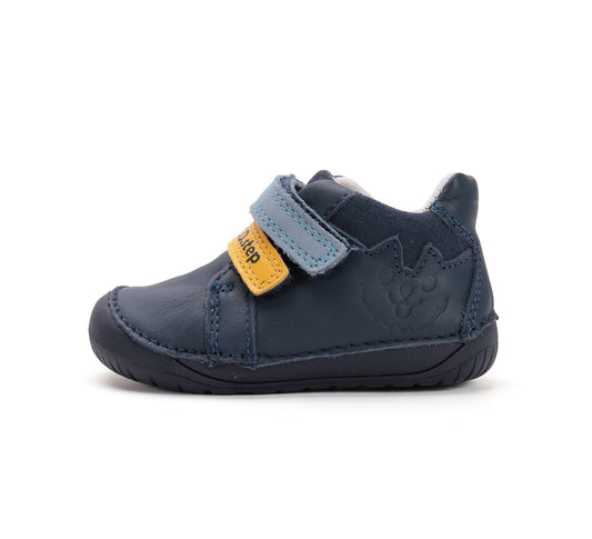 Barefoot D.D.Step batai mėlyna berniukams rudeniui ir pavasariui – natūralaus judesio laisvė