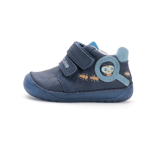 Barefoot D.D.Step batai mėlyna berniukams rudeniui ir pavasariui – natūralaus judesio laisvė