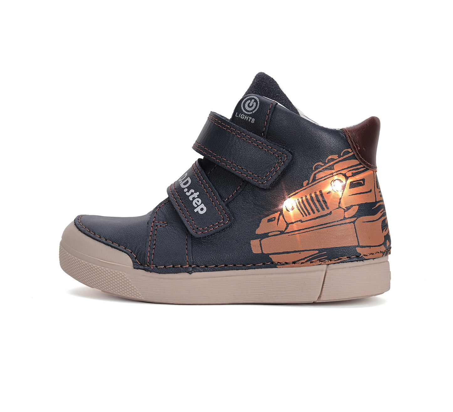 Tamsiai mėlyni LED batai 25-30 d. A068-52151AM