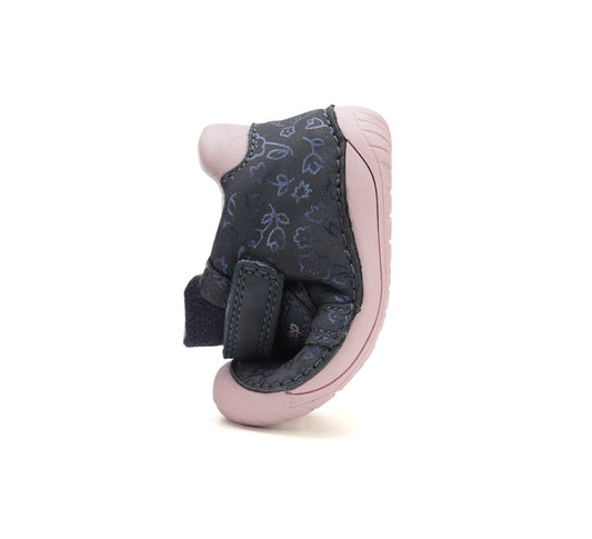 Barefoot D.D.Step batai mėlyna mergaitėms rudeniui ir pavasariui – natūralaus judesio laisvė