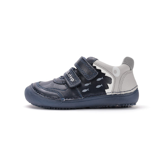 Barefoot D.D.Step batai mėlyna berniukams rudeniui ir pavasariui – natūralaus judesio laisvė