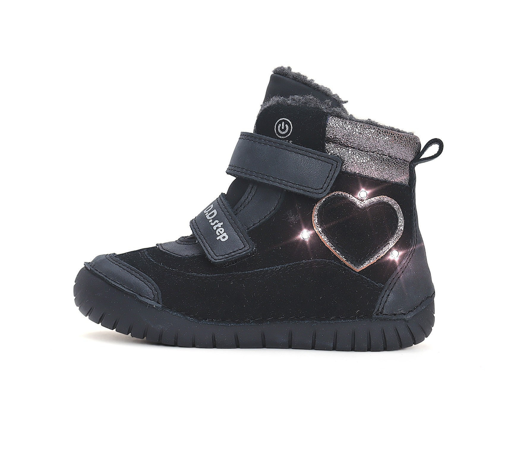 D.D.Step batai mergaitėms – su dirbtiniu kailio pamušalu, su LED pašvietimu, itin lengvi