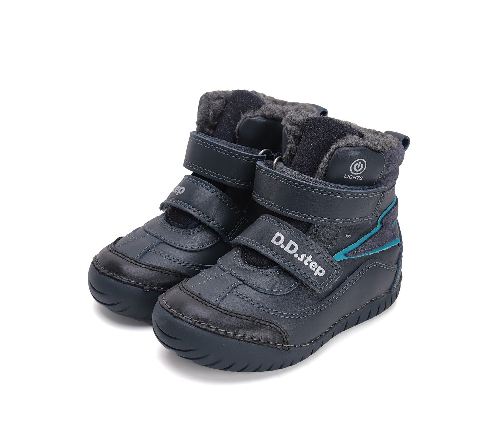 D.D.Step batai berniukams – su dirbtiniu kailio pamušalu, su LED pašvietimu, itin lengvi