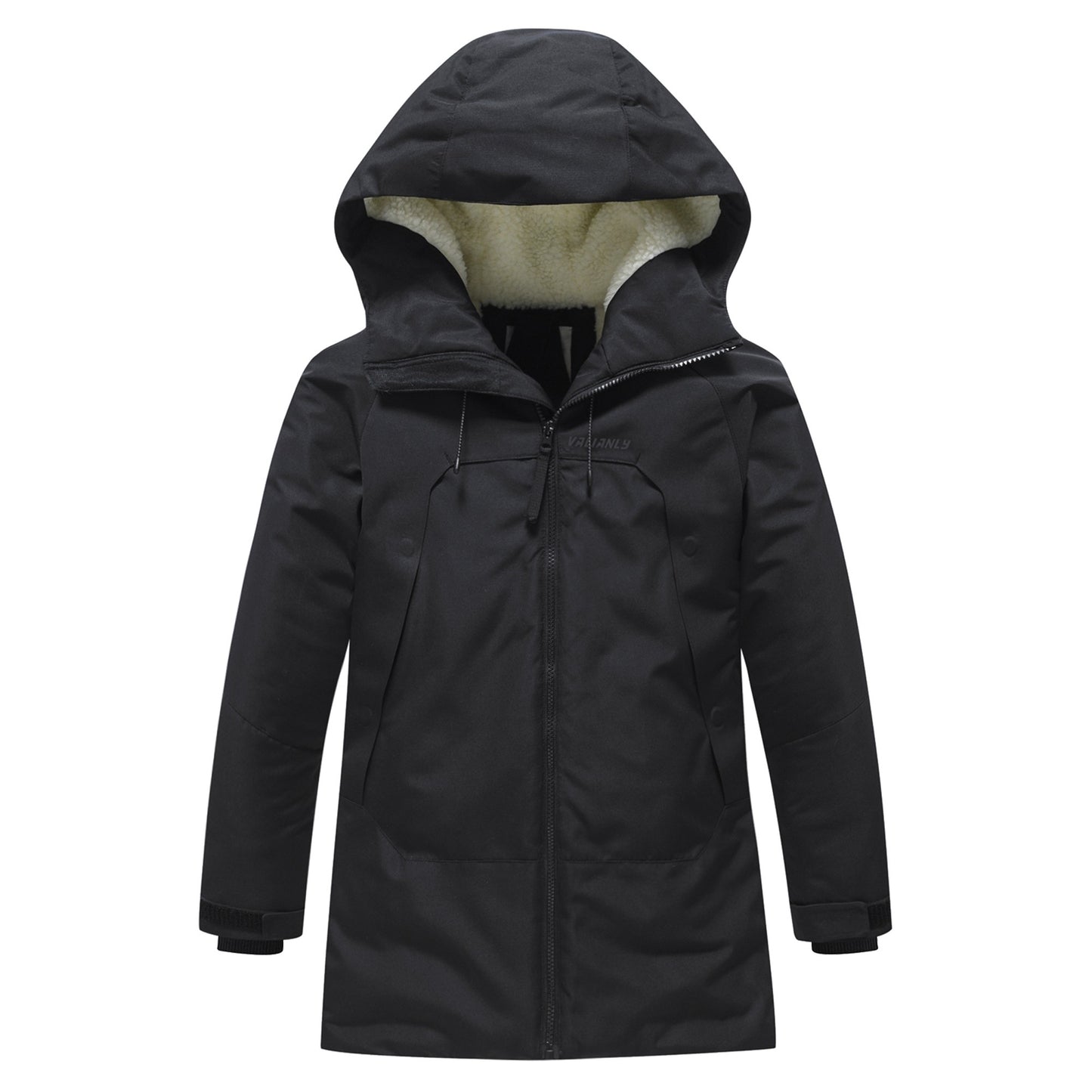 Valianly juoda žieminė striukė/paltas berniukui 9533_140-170