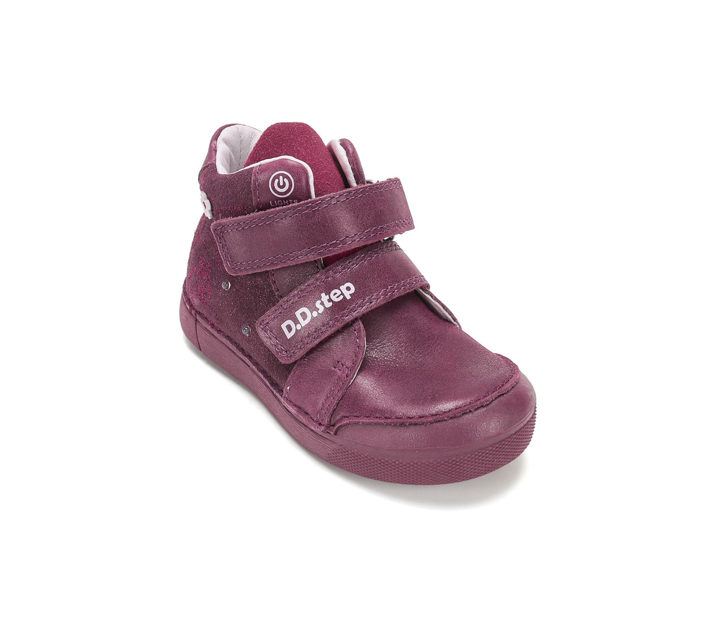 D.D.Step LED laisvalaikio batai mergaitėms vyšniniai A068-62147M
