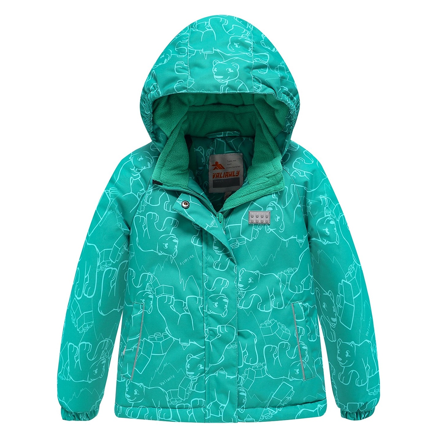 Turquoise 2-piece winter VALIANLY overalls for girls 86-116