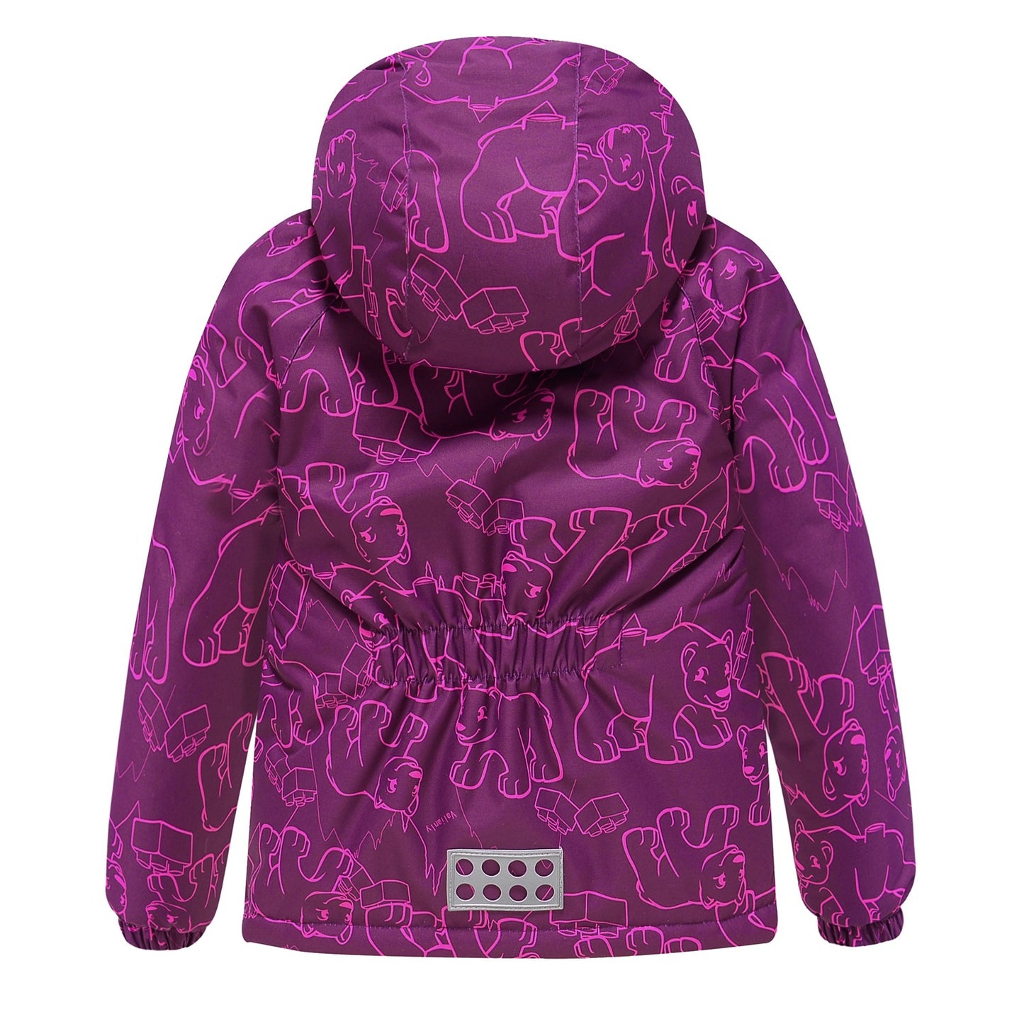 Burgundy 2-piece winter VALIANLY overalls for girls 86-116