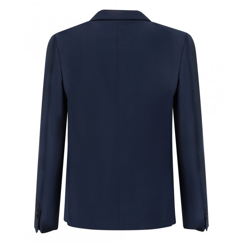 116-152 cm klasiska zila slim-fit jaka zēniem uz skolu SLIM