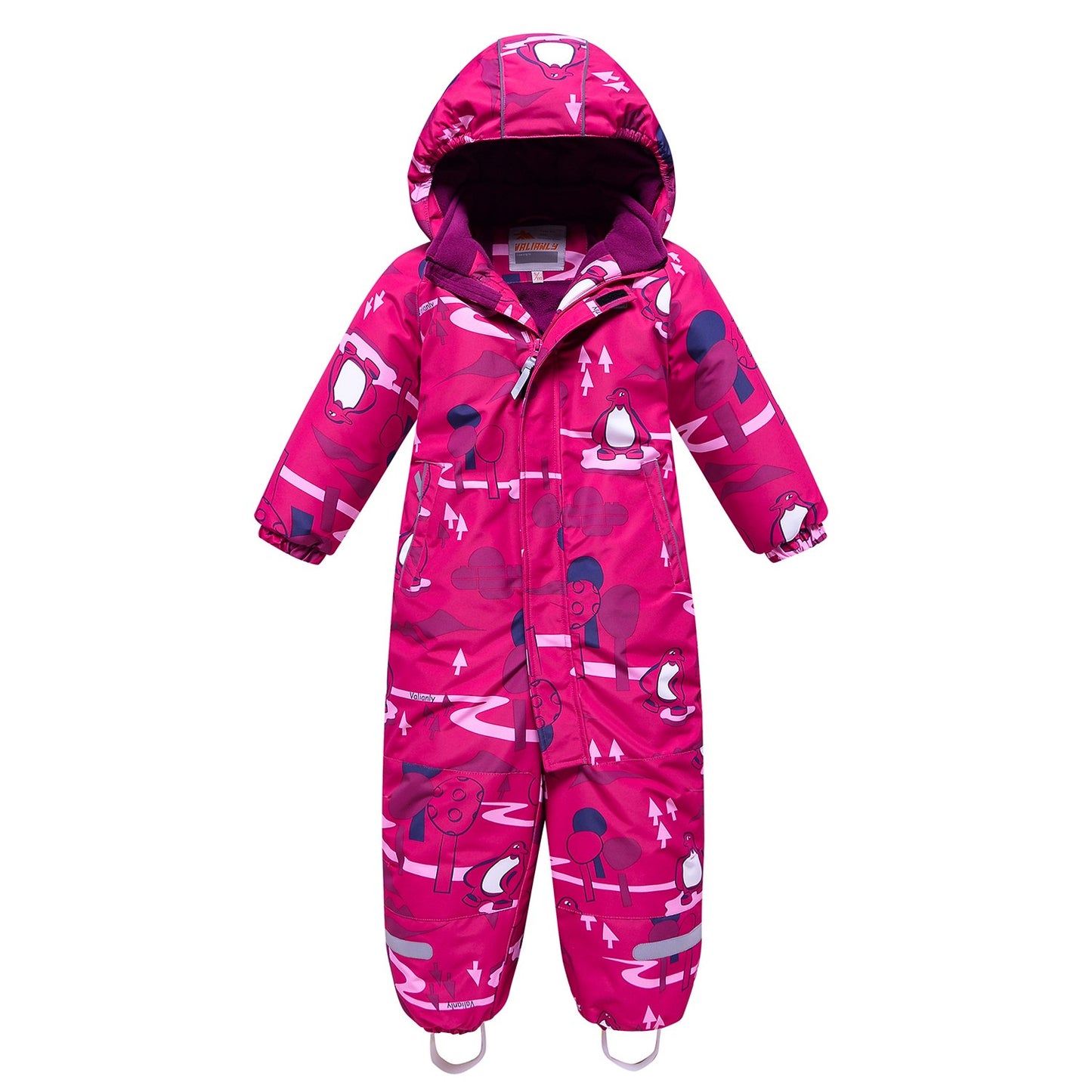 Solid pink winter VALIANLY jumpsuit 86-116