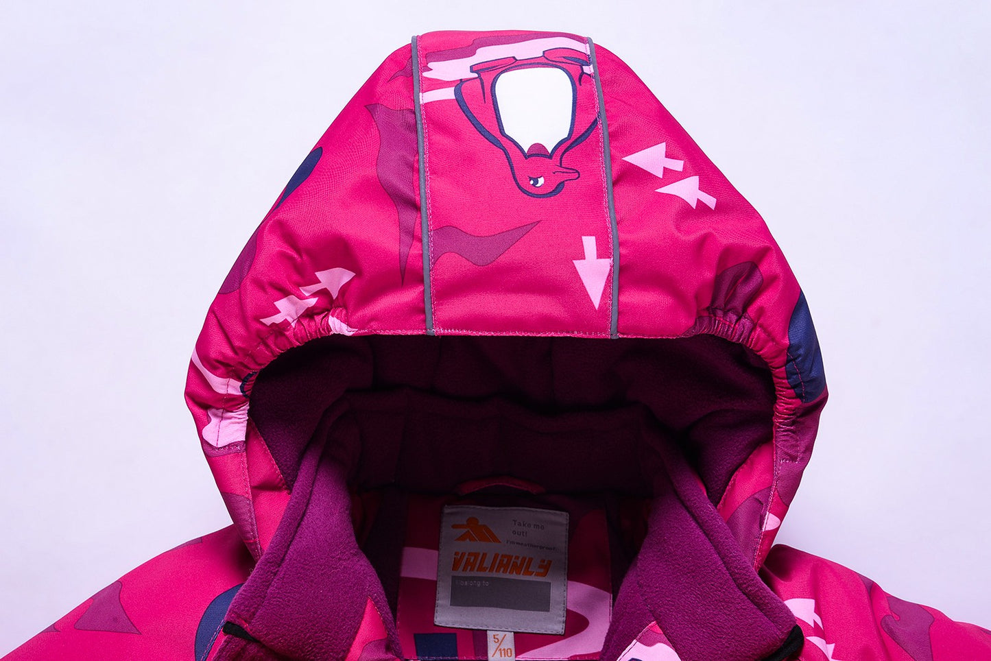 Solid pink winter VALIANLY jumpsuit 86-116