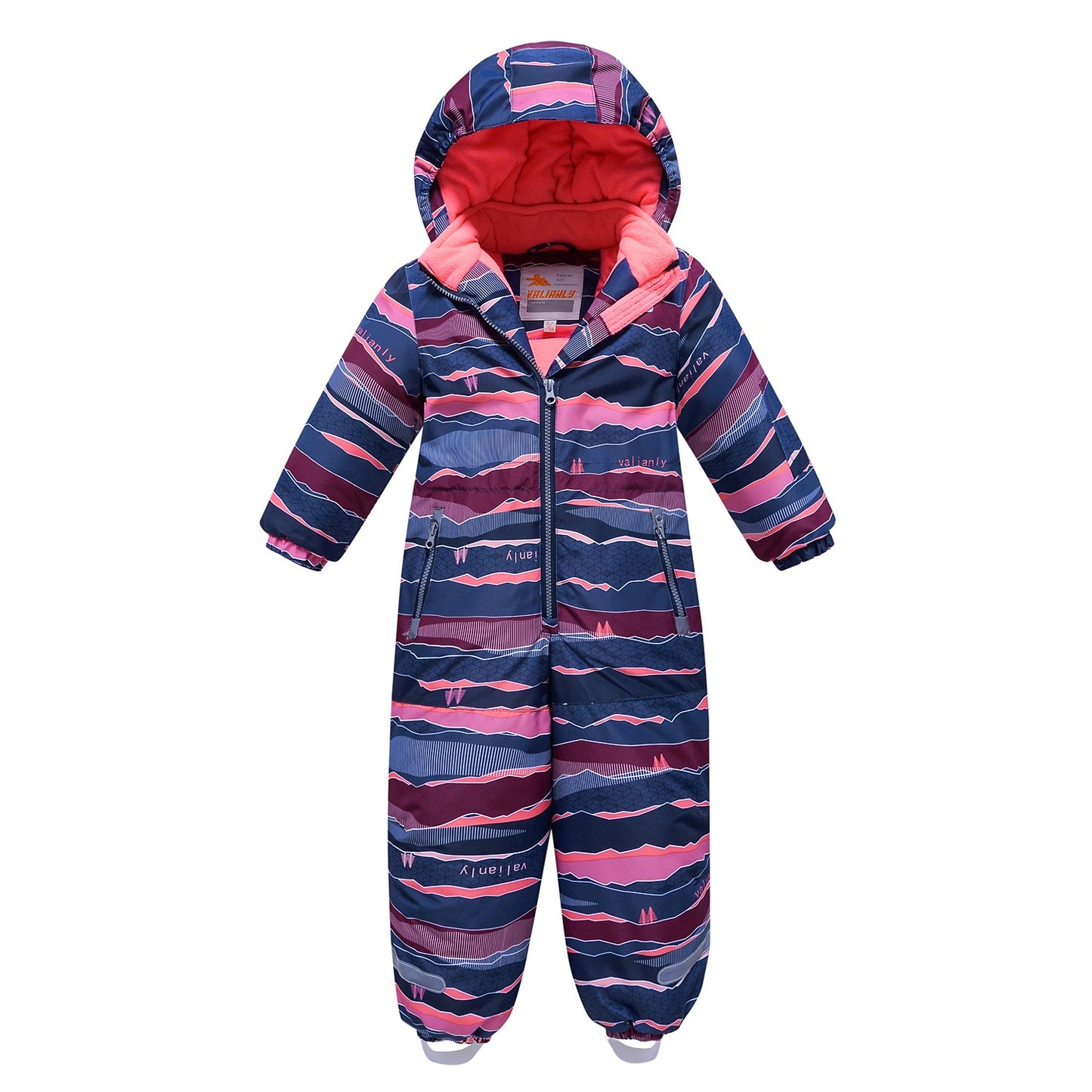 Solid blue winter VALIANLY jumpsuit 98-128