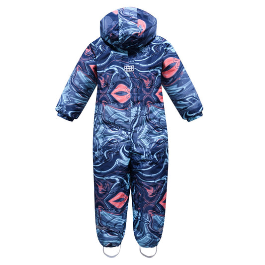 Solid blue winter VALIANLY jumpsuit 110-140