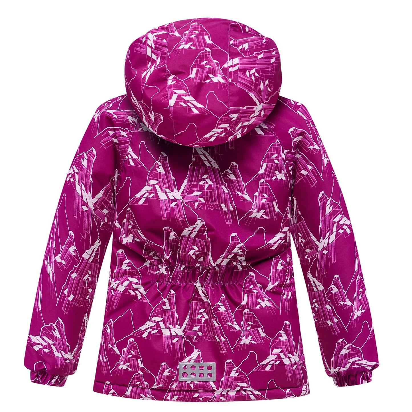 Red 2-piece winter VALIANLY overalls for girls 86-116