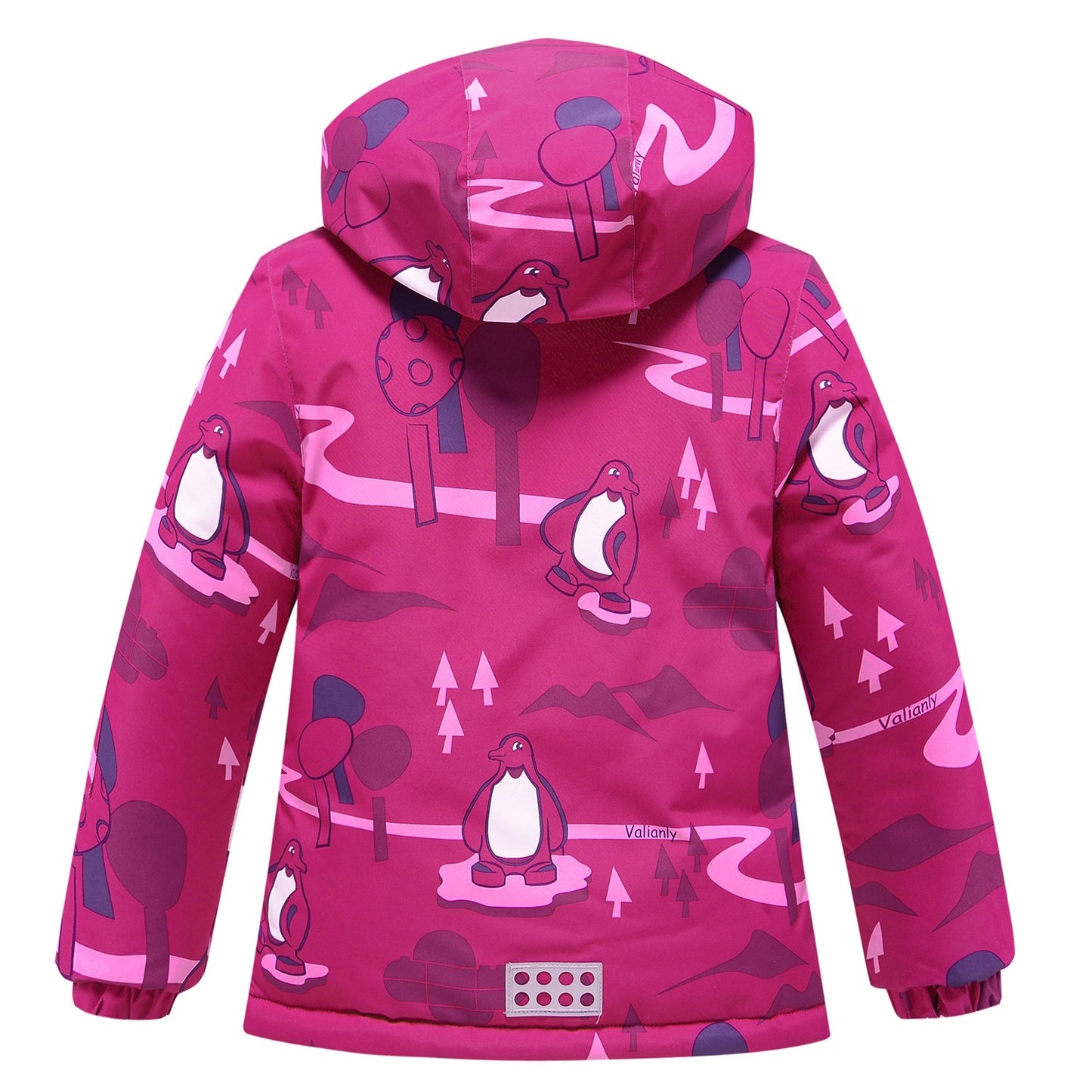 Pink 2-piece winter VALIANLY jumpsuit for girls 98-128