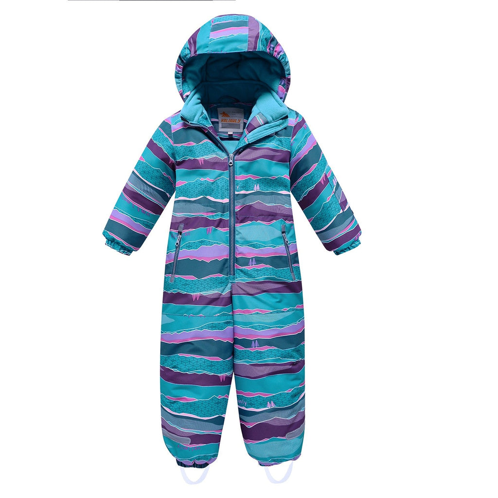 Valianly Girls' One-Piece Green Winter Jumpsuit 9216-green