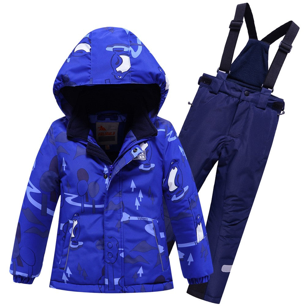 Valianly Boys' Blue Winter Jumpsuit 9209-blue