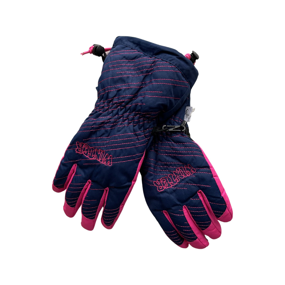 HANDAI Girls' Blue Waterproof Snow Gloves 5503_blue