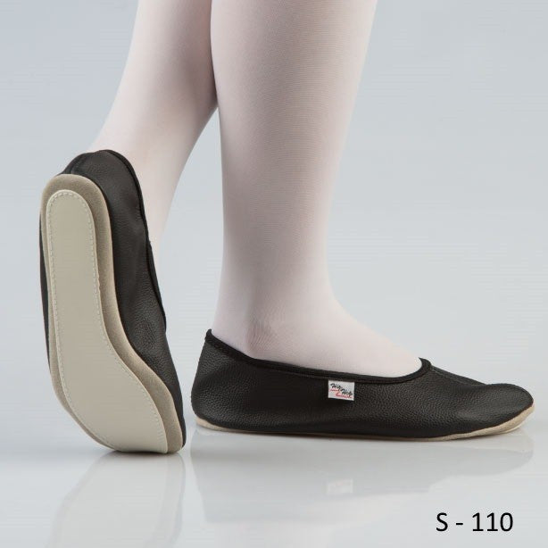 Ritico Black Dance Gymnastics Shoes (ballet slippers) S110-BLACK