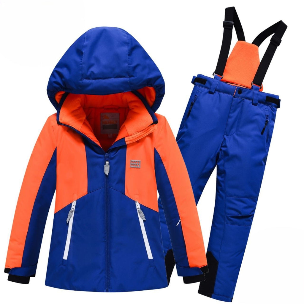 Valianly Boys' Blue 2-Piece Winter Snowsuit 9317_blue