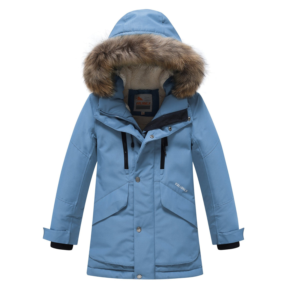 Valianly paltas berniukams šviesiai mėlyna žieminė striukė/paltas 9339_blue