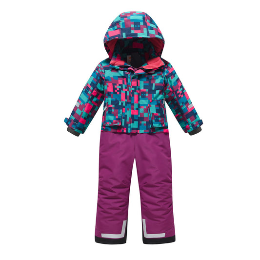 Valianly kombinezonas mergaitėms vientisas violetinis žieminis 9408_Maroon