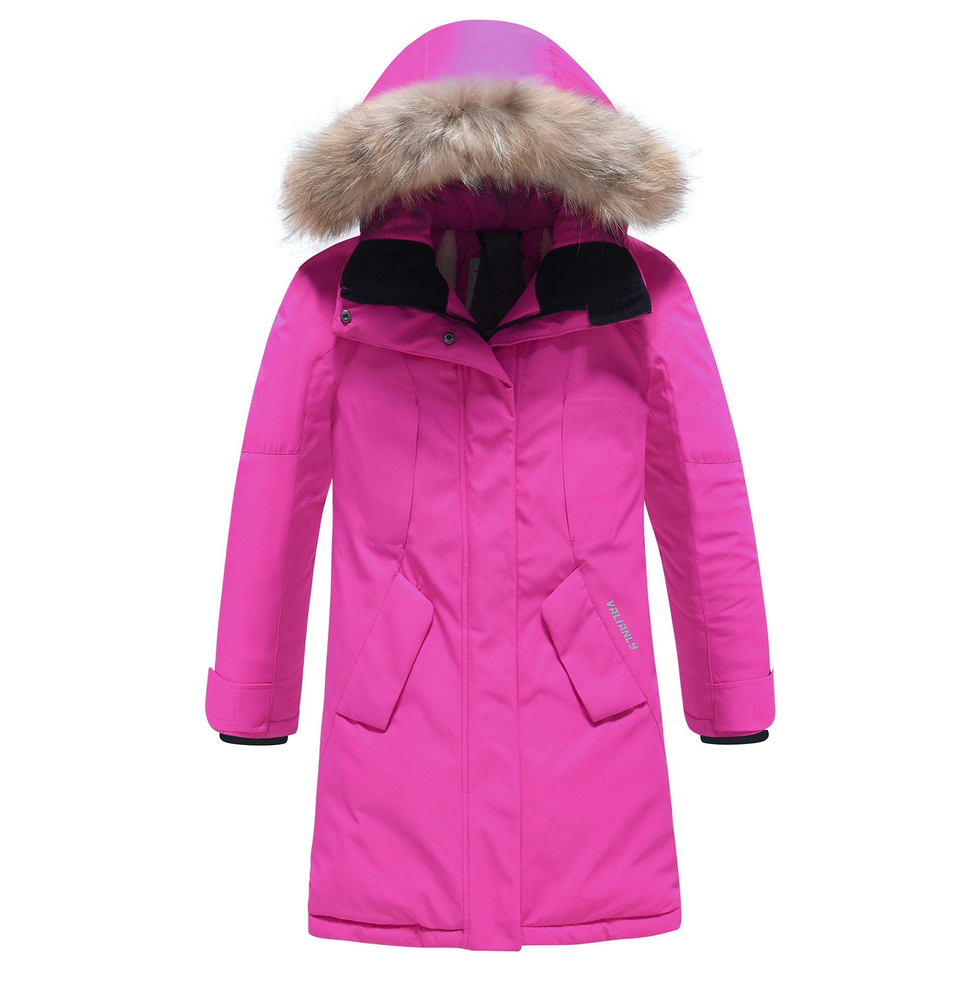 Valianly paltas mergaitėms violetinė žieminė striukė/paltas 9444_Maroon