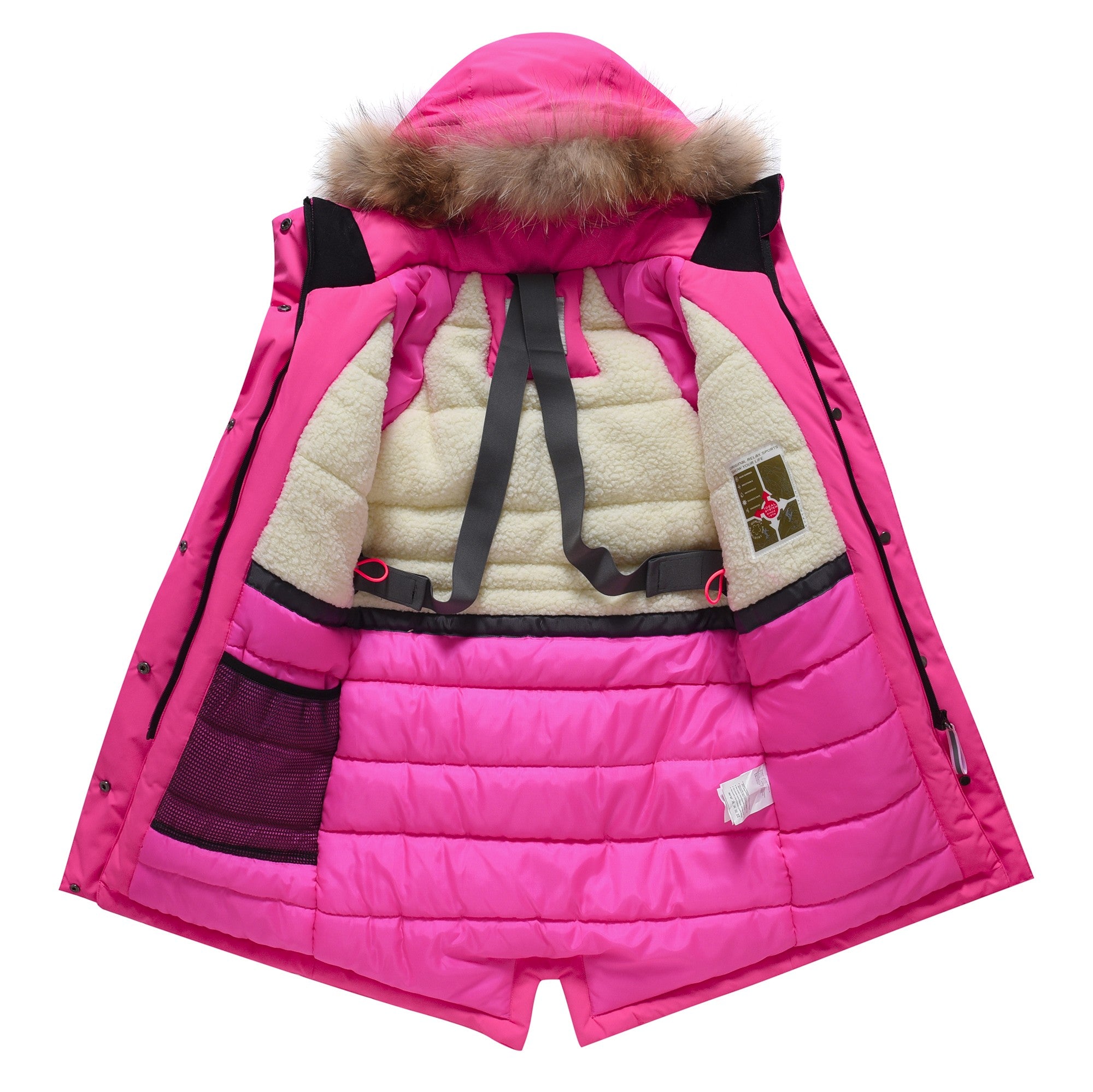 Valianly paltas mergaitėms violetinė žieminė striukė/paltas 9444_Maroon