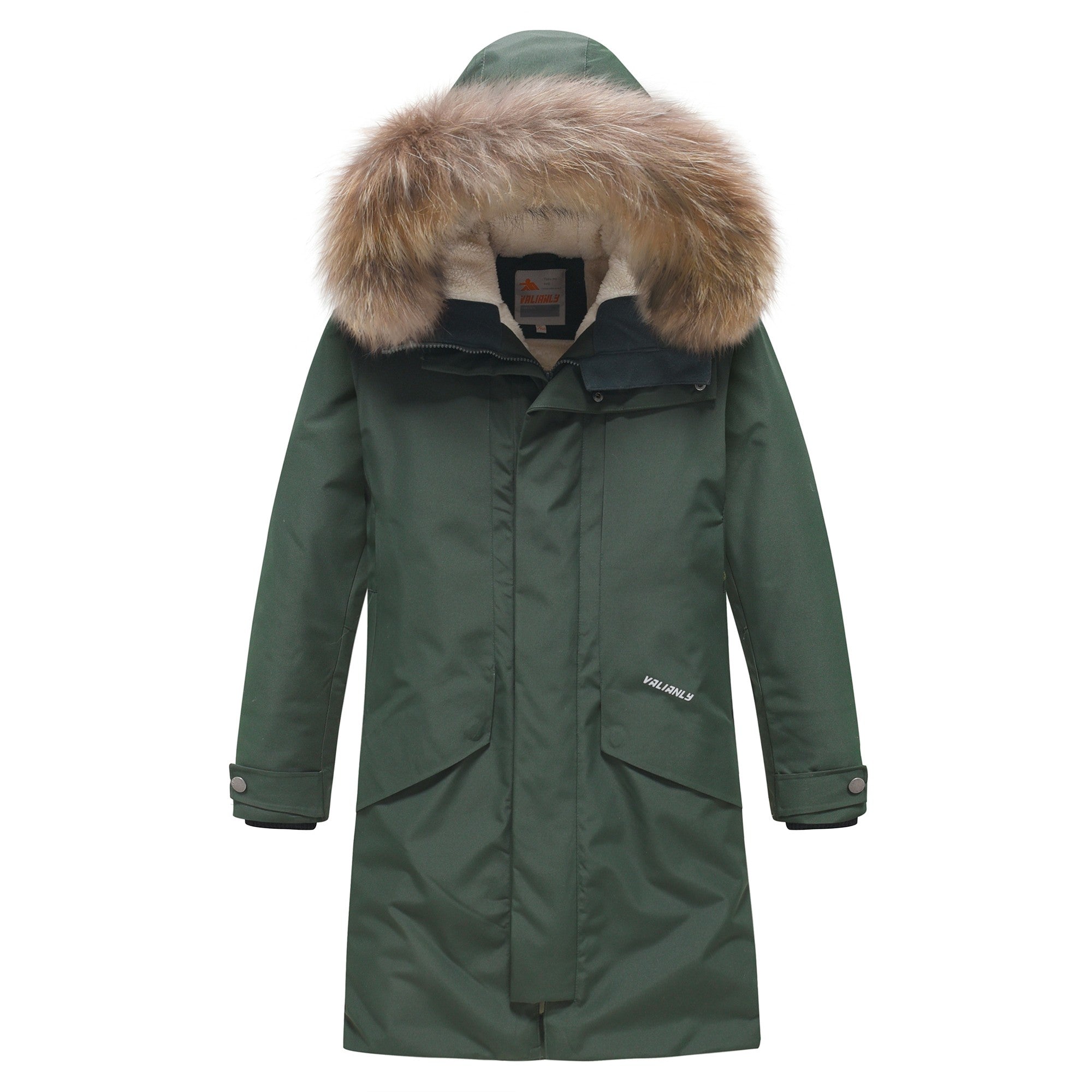 Valianly paltas berniukams žalia žieminė striukė/paltas 9445_green