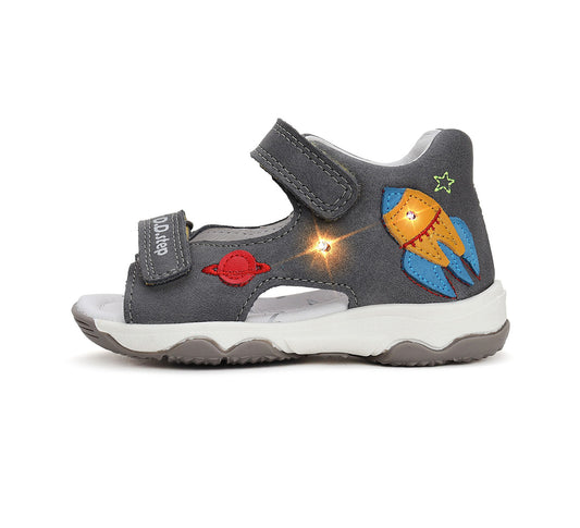 Grey LED sandals 20-25 d. G064-51816A 
